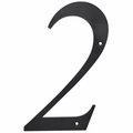 Ornatus Outdoors 6 in. Nail-On Black Plastic House Number - 2 OR3518307